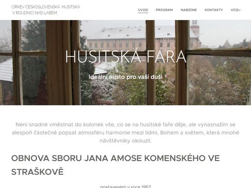 není snadné vměstnat do kolonek vše, co se na husitské faře děje, ale vynasnažím se alespoň částečně popsat atmosféru harmonie mezi lidmi, bohem a světem, která mnohé návštěvníky okouzlí.