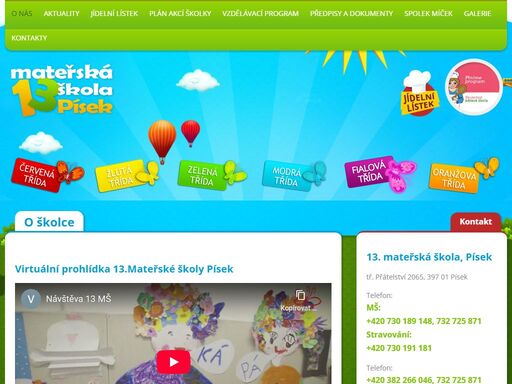 vítejte na stránkách 13. mateřské škole v písku