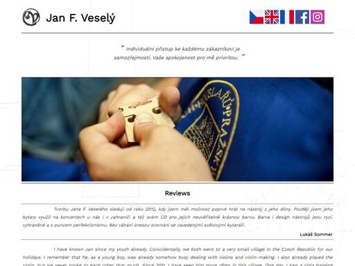 jan f. veselý - profesionální výroba hudebních nástrojů. restaurování a opravy hudebních nástrojů. potahování a opravy smyčců.