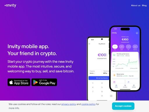 invity mobile app offers the simplest way to buy, sell & save bitcoin. set up recurring crypto purchases to limit risk with dollar-cost averaging and build a crypto portfolio.