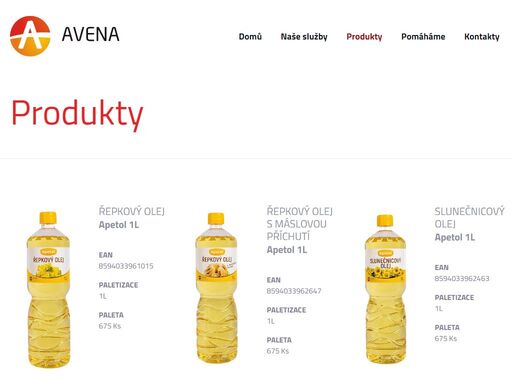 naší hlavní činností je výroba a distribuce potravinářských jedlých olejů, dále výroba těstovin, prodej a distribuce cukru. klademe důraz na kvalitu nabízených produktů a především ctíme etiku v podnikání samotném.
