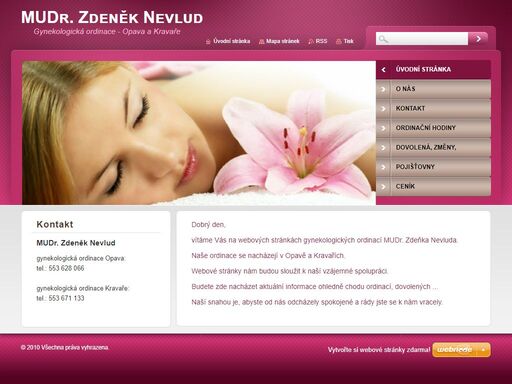  mudr. zdeněk nevlud, gynekologická ordinace,
rybova 1592/5, 746 01  opava-předměstí,kravaře...