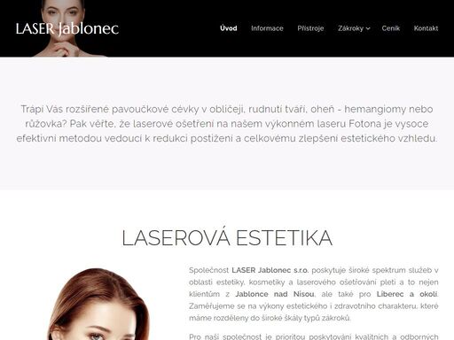 laserová estetika -  služby v oblasti estetiky, kosmetiky a laserového ošetřování pleti.  služeb v oblasti estetiky, kosmetiky a laserového ošetřování pleti.
