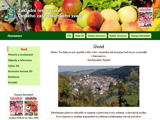 základní organizace zahrádkářů jimramov, český zahrádkářský svaz, čzs