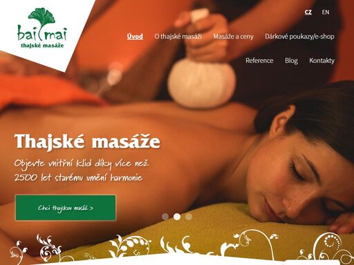 objevte vnitřní klid díky více než 2500 let starému umění thajských masáží, které vám umožní udržet či navrátit pevné zdraví, obnoví ztracenou energii a přinesou dokonalou relaxaci a odpočinek.