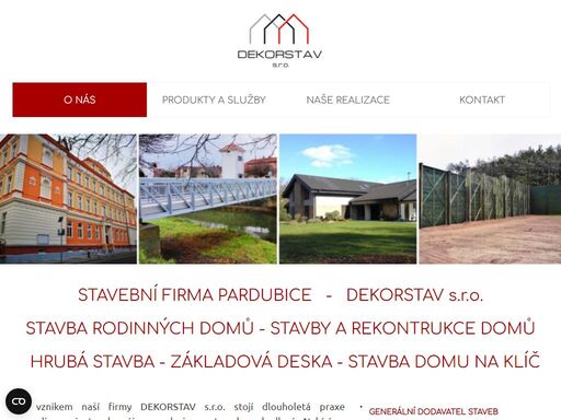 stavební firma dekorstav pardubice provádí stavby rodinných domů, stavby a rekonstrukce domů a bytů.