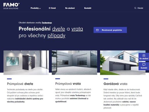 průmyslová a garážová vrata, průmyslové dveře (vše teckentrup), včetně atypických. dále automatické závory a parkovací systémy, vjezdové brány. dodávka, montáž i servis.