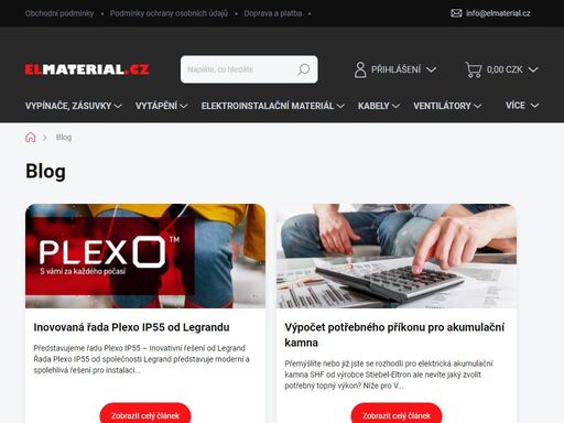 vítejte v našem e-shopu elmaterial.cz. v našem e-shopu najdete vše pro kompletní elektroinstalaci i pohodlné elektrické vytápění – od kabelů, vypínačů, zásuvek a jističů až po hromosvodní materiál, rozvaděče či elektrické olejové radiátory a akumulační kamna. sídlíme v benešově, kde si můžete zboží po předchozí…