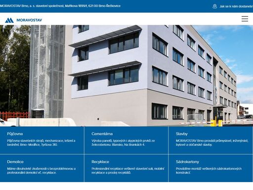 moravostav – stavební činnost, půjčovna stavební techniky, výroba cementových prefabrikátů, demolice a recyklace