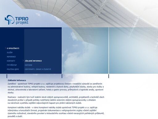 tipro projekt - projektová činnost v investiční výstavbě.