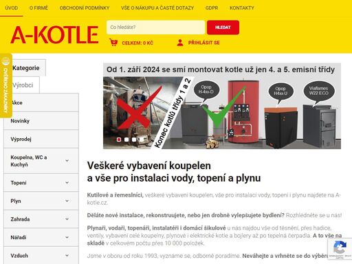 vybavení koupelen a vše pro instalaci vody, topení a plynu. vyberte si online. nevíte si rady? zavolejte. rozumíme tomu, co prodáváme a poradíme.