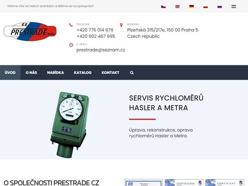 služby v oblasti oprav a údržby mechanických vysílačů a tachografů metra a hasler, výroby a dodání náhradních dílů. výroba tlakových pump.