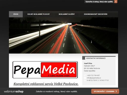 reklama na moravě, pronájem reklamních ploch, reklamní plochy, velkoplošná reklama, billboardy, venkovní reklama, bannerová reklama, štítová reklama, výroba bannerů, výroba reklamních tiskovin, montáž reklam.