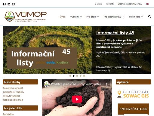 ústav zodpovídá za rozvoj poznání a přenos poznatků vědních oborů ochrany půdy, meliorací, pedologie, tvorby a využití krajiny a informatiky.