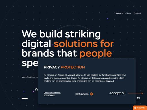 we build striking digital solutions for brands that people speak about.