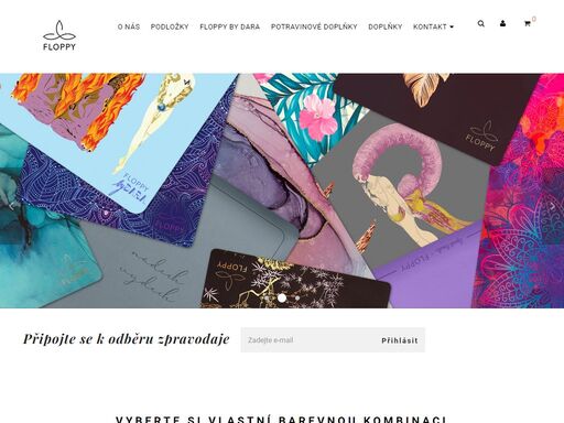 krásné barevné designy umístěné na příjemném povrchu z přírodního recyklovaného kaučuku. floppy yoga mats to jsou podložky (nejen) pro cvičení jógy.