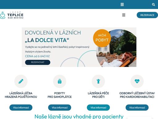 v lázních teplice nad bečvou se staráme o malé děti i dospělé. pomáháme lidem s různými potřebami – od nápravy pohybového aparátu po léčbu oběhového a nervového systému.