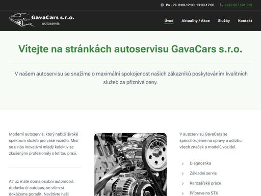 vítejte na stránkách autoservisu gavacars s.r.o.