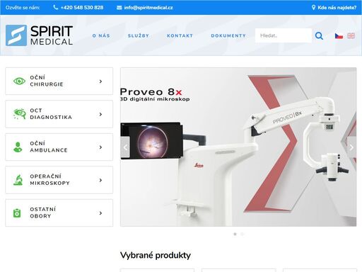 obchodní činnost společnosti se zaměřuje na dodávky a servis specializovaných výrobků pro mikrochirurgické lékařské obory, zejména oční lékařství.