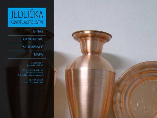 kovotlačitelství, jedlička, měď, mosaz, hliník, železo, zinek, nerez