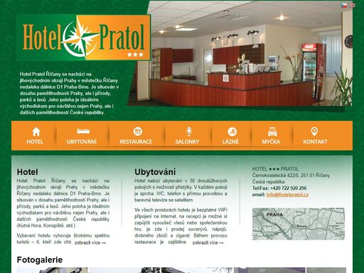hotel pratol v dosahu pamětihodností prahy, ale i přírody, parků a lesů. 
