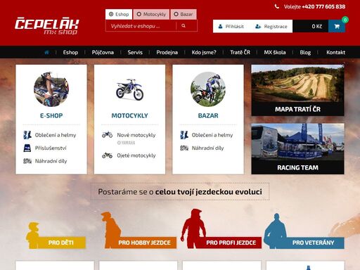 mx shop čepelák nabízí motokrosové oblečení, mx oblečení, motokrosové dresy a náhradní díly na motokrosové motorky.