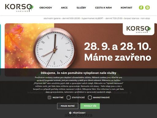 korso karviná - obchodní galerie, hypermarket albert, móda, obuv, klenoty, sportovní potřeby a vybavení, hračky, zábava.
