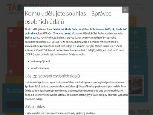 mateřská škola táborská (táborská 122/19, praha 4) je umístěna v centru prahy a je výborně dostupná všemi dopravními prostředky.