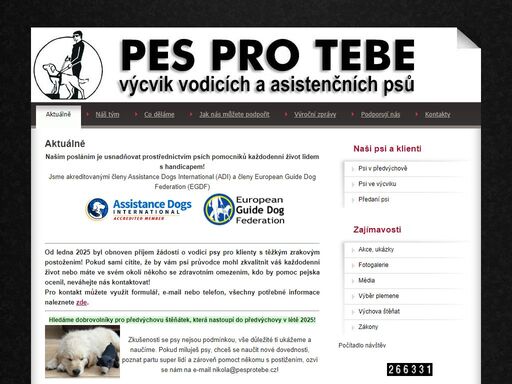 pes pro tebe výcvik vodicich a asistenčních psů