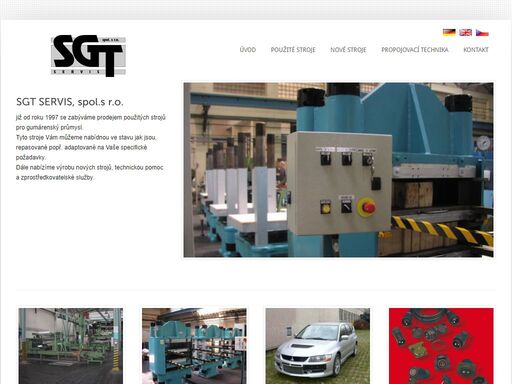 prodej nových a použitých strojů pro gumárenský průmysl, výroba vulkanizačních lisů, 2-pólová a 12-pólová propojovací technika pro užitková vozidla a speciální konstrukce vozidel