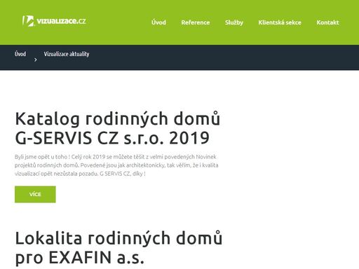 úvod - dodáváme profesionální vizualizace interiérů a exteriérů, animace a virtuální prohlídky. jsme vizualizace s.r.o..