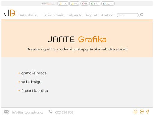 vytváříme moderní design v oblasti grafických prací, firemní identity a webdesignu.