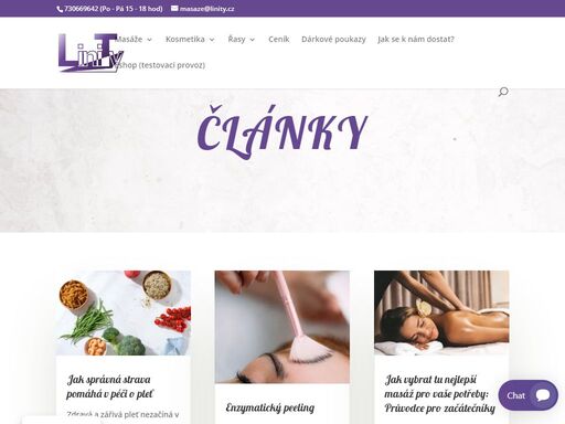 v masážním a kosmetickém salónu v ostravě nabízíme kosmetická ošetření, čištění pleti, prodlužování řas, relaxační masáže a další.