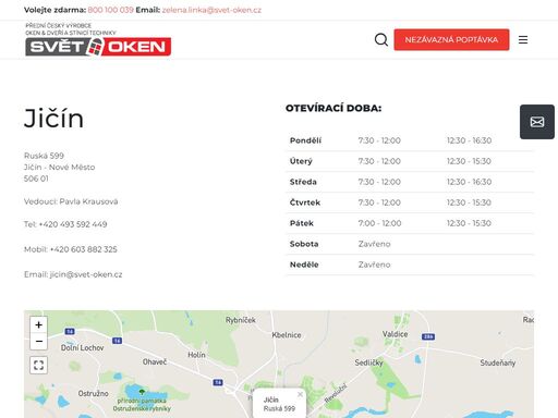 pobočka společnosti svět oken jičín nabízí do konce měsíce se slevou plastová okna, plastové dveře, hliníková okna, hliníkové dveře, garážová vrata, balkóny a lodžie a stínící techniku.