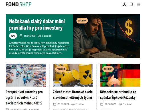 fond shop je nezávislý web o investování a finančním plánování
