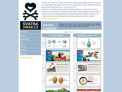 svatba jinak nabízí netradiční svatební oznámení a pozvánky ke svatebnímu stolu.