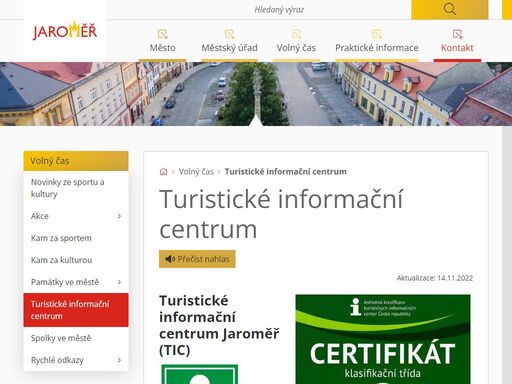 oficiální stránky města jaroměř