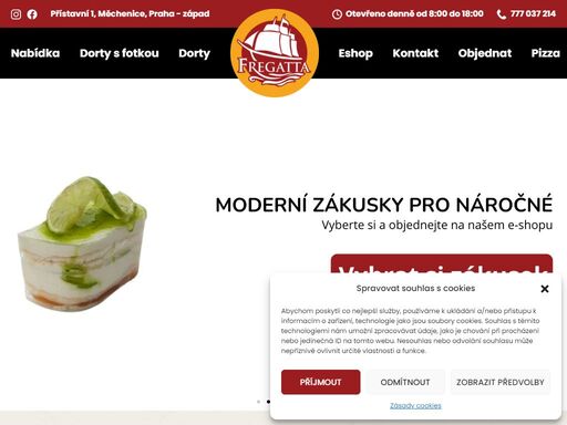 cukrárna fregatta praha - vlastní výroba dortů, zákusků, dezertů, cukroví. přijďte vyzkoušet, jak sladké pokušení chutná v naší cukrárně s tradicí.
