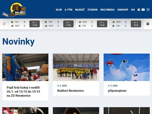 oficiálni stránky buldoci neratovice