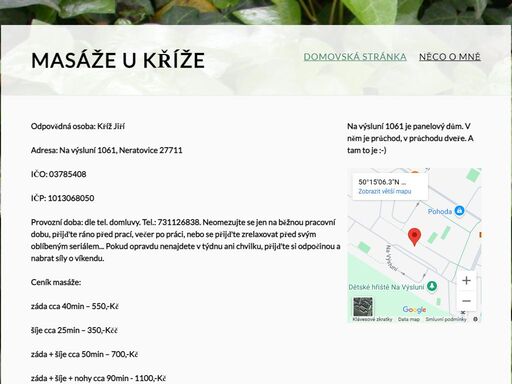 masazeukrize, masáže u kříže, masáže, neratovice
