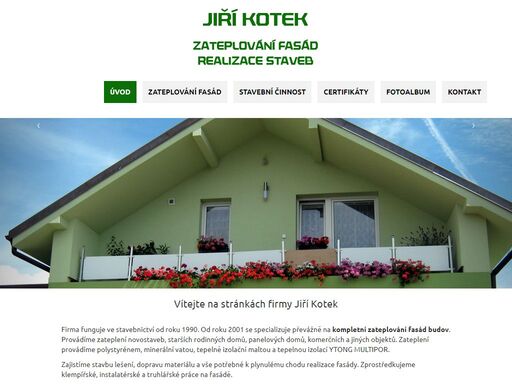 jiří kotek, zateplování fasád, fasády beroun, nová zelená úsporám 2014-2020