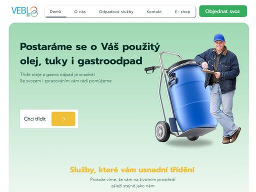 veblobio zajišťuje výkup použitého oleje z gastroprovozů a ekologickou likvidaci gastroodpadu a kuchyňských zbytků. splňte svou zákonnou povinnost s námi – spolehlivé a profesionální služby pro restaurace, jídelny a další gastronomické provozy.