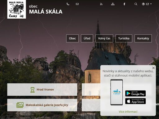 oficiální stránky obce malá skála