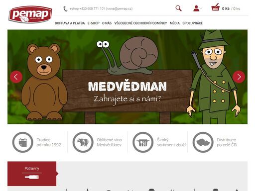 pemap s.r.o., dovoz potravin, distribuce potravin, olivové oleje, víno medvědí krev,