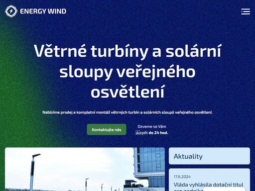 větrné turbíny se instalují pouze na střechu?