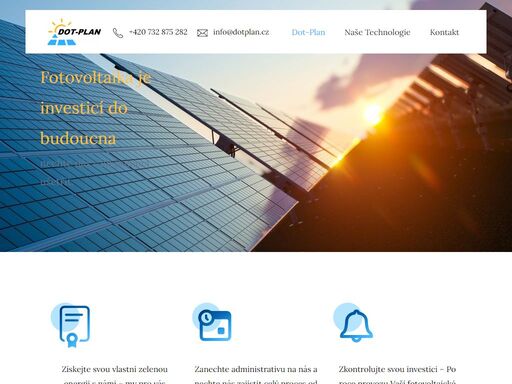 fotovoltaika je investicí do budoucna - nechte nás vám pomoci ušetřit. získejte svou vlastní zelenou energii - my pro vás vyřídíme dotaci a ušetříte až 50%