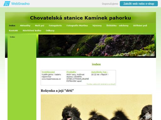 chovatelská stanice černobílých pudlů