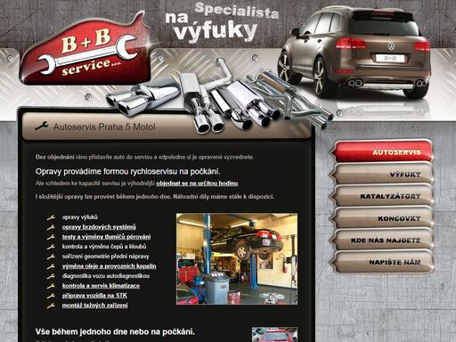 výfuky, autoservis praha 5 motol / opravy provádíme formou rychloservisu na počkání nebo během jednoho dne. opravíme výfuk, brzdy, tlumiče, vyměníme olej, provedeme přípravu na stk.