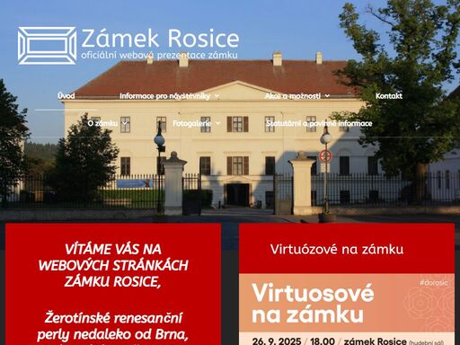 oficiální webová prezentace rosického zámku