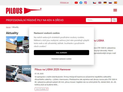 pásové pily na kov a dřevo, pilové pásy výroba - jediní na světě nabízíme kompletní výrobní program. pilové pásy pilous, broušení pilových pásů.